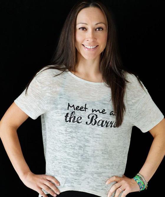 My very first Barre photo, in this shirt designed by Samya. 